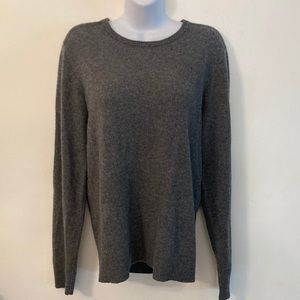 Cashmere Addiction gray sweater 100 percent cashmere